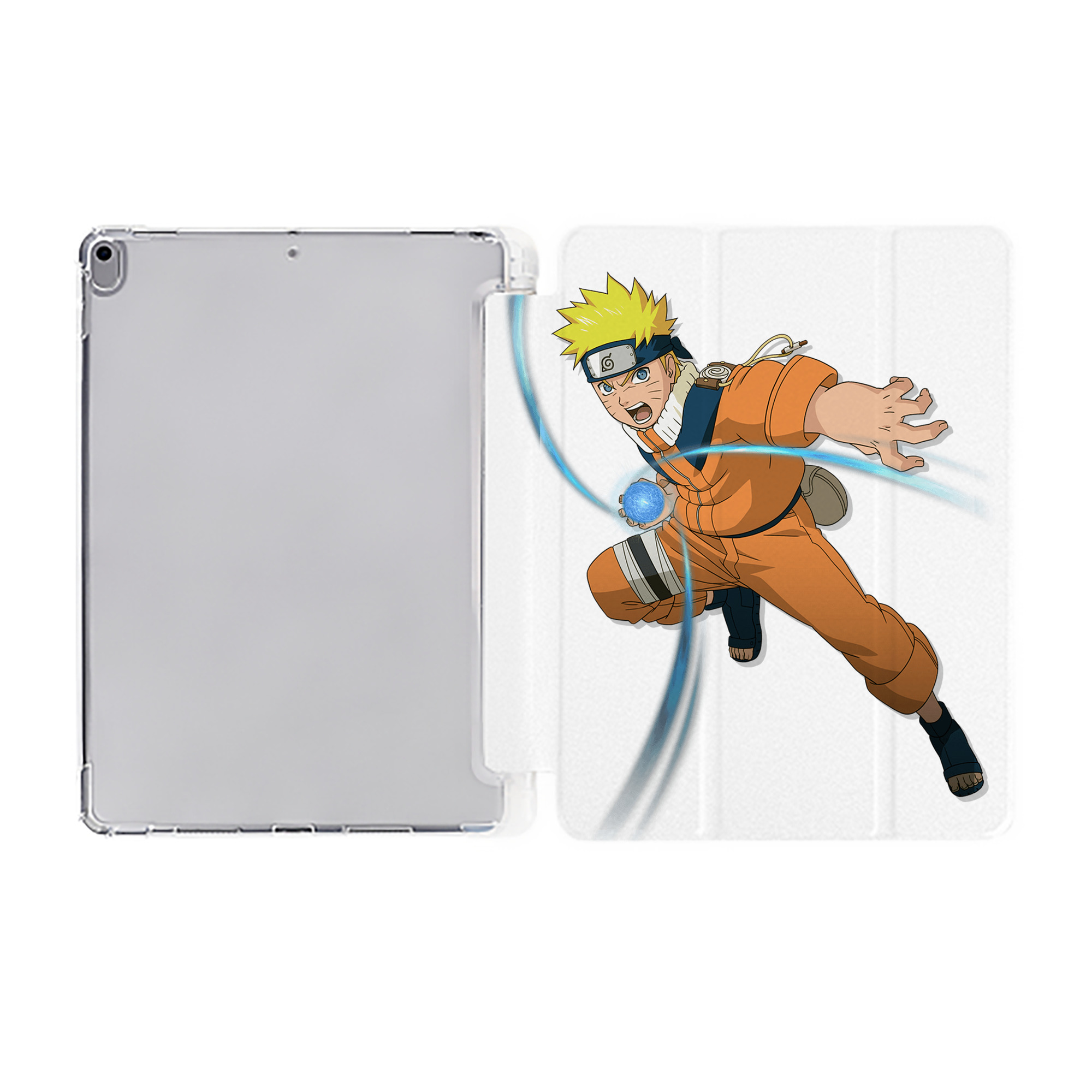 （画像用） NARUTO -ナルト- うずまき ナルト Uzumaki Naruto IPad ケース ペン収納付き 三つ折りスタンド PUレザー×シリコン 対応機種9.5/10.5/10.9インチ